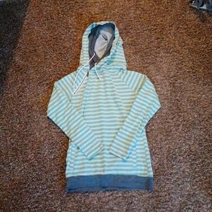 Medium Sweatshirt Green Cream Stripes